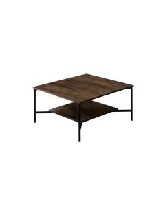 Woody Fashion Couchtisch Black Line 80 x 80 x 40 cm, Braun