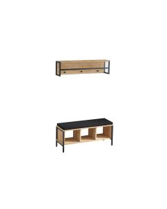 Woody Fashion Wandgarderobe Shana 2-er Set, Nature