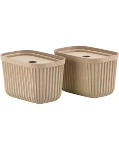 Zone Denmark Aufbewahrungsbox Pulp S 2 Stück, Beige