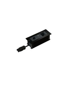 max connect Steckdoseneinheit INTRO2.0 T13, USB-A/C, Leermodul Schwarz