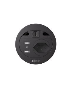 max connect Steckdoseneinheit DIVUS T13, 2x USB-C, RJ-45 Schwarz