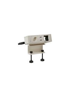 max connect Steckdoseneinheit CUBO T T13, USB-A/C, Leermodul Weiss