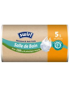 Swirl Müllbeutel Bad & Kosmetik 5 l, 40 Stück