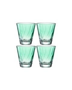 Leonardo Trinkglas Twist 215 ml, 4 Stück, Türkis