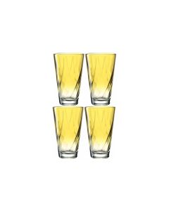 Leonardo Trinkglas Twist 300 ml, 4 Stück, Gelb
