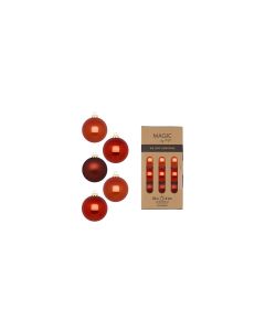 INGES CHRISTMAS DECOR Weihnachtskugel Warm Terracotta 36 Stück, Terracotta