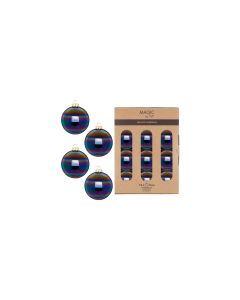 INGES CHRISTMAS DECOR Weihnachtskugel Dazzling 12 Stück, Blau