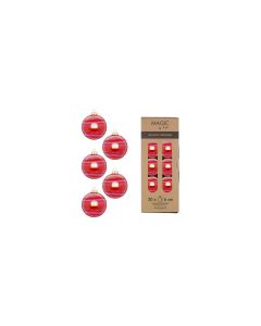 INGES CHRISTMAS DECOR Weihnachtskugel Dazzling 20 Stück, Rot