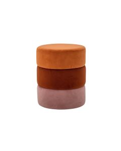 Bloomingville Pouf Bilbao 37 cm x 45 cm, Orange