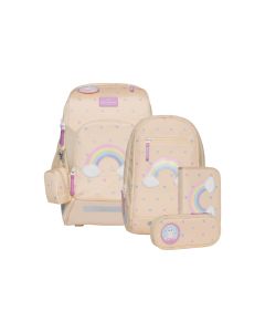 Beckmann Schulrucksack-Set Active Air Flx Yellow Heart, 6-teilig
