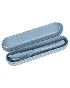 Koziol Besteck-Set to go Klikk Ready 3-teilig, Blau