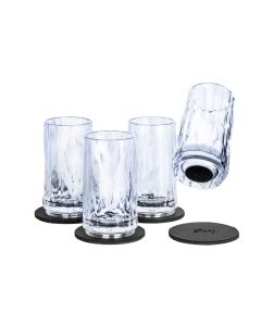 Silwy Magnet-Kunststoffgläser, 4er-Set, 40 ml