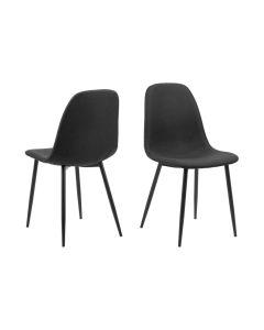 AC Design Stuhl Celia 4 Stück, Schwarz