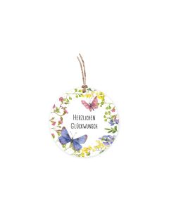Grätz Geschenkanhänger Blumenwiese Rund, Ø 7.8 cm