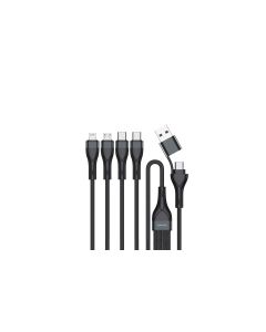 4smarts USB-C/A Multi-Ladekabel 4in2 1.2 m, Schwarz