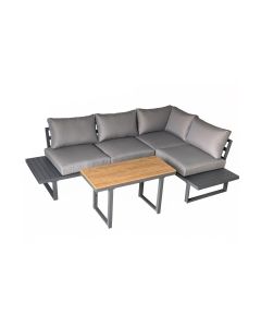 COCON Loungeset Montreux, Anthrazit/Grau, 4 Sitzplätze