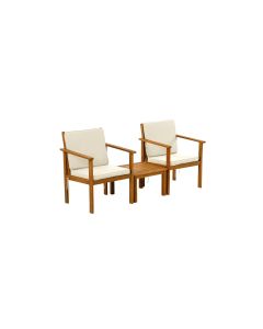 COCON Loungeset Vevey, Braun/Weiss, 2 Sitzplätze