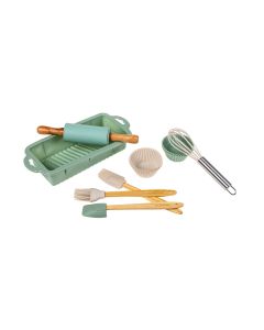 FURBER Backformen-Set für Kinder, 12-teilig, Grün/Grau
