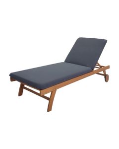 Contini Liegestuhl mit Kissen, Anthrazit/Eucalyptus