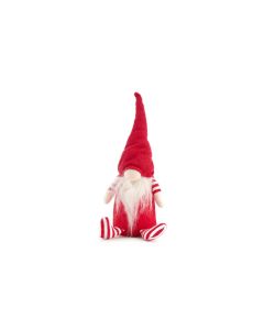 CHALET Weihnachtsfigur Gnom 9 cm, Textil, Rot