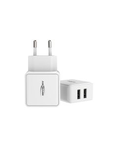 Ansmann USB-Wandladegerät Home Charger HC212, 12W, 2x USB, Weiss