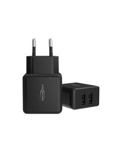 Ansmann USB-Wandladegerät Home Charger HC212, 12W, 2x USB, Schwarz