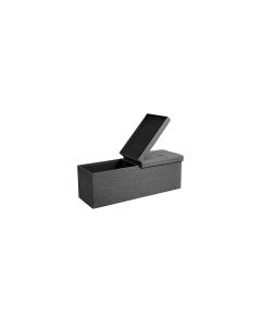 Songmics Sitztruhe mit Klappdeckel 110 x 38 x 38 cm, Dunkelgrau