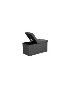 Songmics Sitztruhe mit Klappdeckel 76 x 38 x 38 cm, Dunkelgrau
