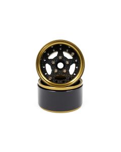 Yeah Racing Felgen Aluminium 5-Speichen Gold Titanium 1.9 2 Stück