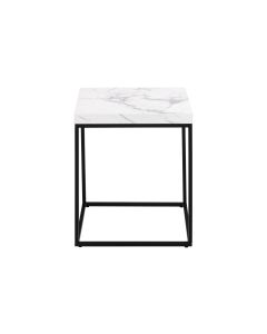 AC Design Beistelltisch Barossa 40 x 40 x 45 cm, Schwarz/Weiss