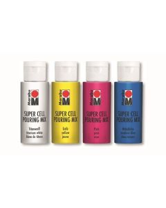 Marabu Acrylfarbe Super Cell Pouring Mix Galaxy 4 x 60 ml