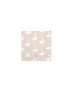 Partydeco Papierservietten Lovely Swan Rosa, 33 x 33 cm, 20 Stück