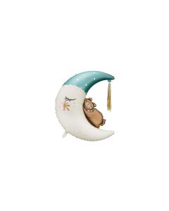 Partydeco Folienballon Teddybär Mond 80 x 98 cm