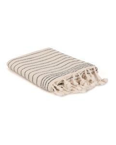 Foutastic Strandtuch Capri Schwarz, Weiss