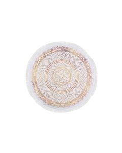 Foutastic Strandtuch Circle Ornamnet, Gelb, Weiss