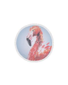 Foutastic Strandtuch Circle Flamingo, Blau, Rosa