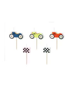 Partydeco Kerze Auto 2-3 cm, Mehrfarbig