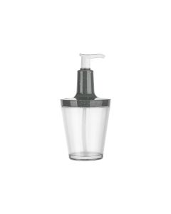 Koziol Seifenspender Flow 250 ml, Grau/Transparent