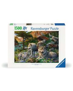 Ravensburger Puzzle Wolfsrudel im Frühlingserwachen