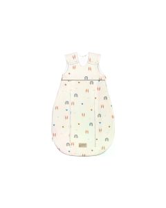 Odenwälder Baby-Ganzjahresschlafsack prima klima Rainbow Ecru Gr. 70