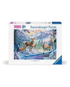 Ravensburger Puzzle Rehe und Hirsche im Winter 1000 Teile