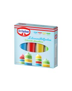 Dr.Oetker Lebensmittelfarben-Set Blau/Gelb/Grün/Rot