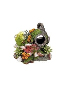 Nobby Aqua Ornaments Helm mit Pflanzen 13.5 x 11 x 12 cm
