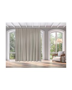 Casa Leon Tagvorhang Beige, 140 x 245 cm mit Faltenband