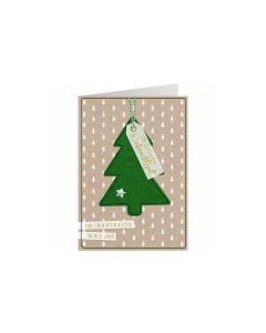 Sheepworld Weihnachtskarte Filz Tanne 11 x 16 cm