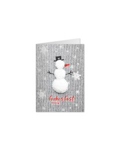 Sheepworld Weihnachtskarte Strick Schneeman 11 x 16 cm