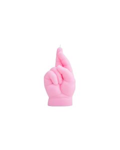 Mandatus Kerze Candle Hand Baby Crossed Fingers, Rosa