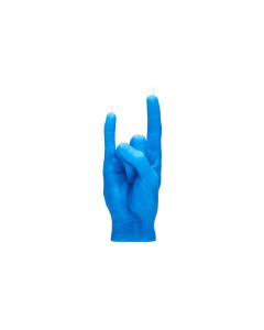 Mandatus Kerze Candle Hand You Rock, Blau