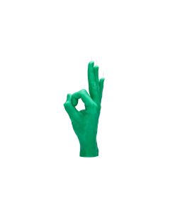 Mandatus Kerze Candle Hand OK, Grün