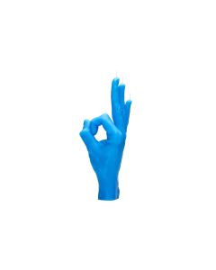 Mandatus Kerze Candle Hand OK, Blau